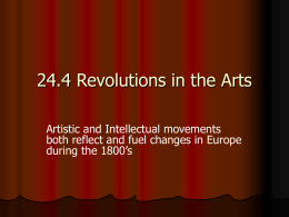 24.4 Revolutions in the Arts