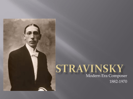 Igor Stravinsky Modern Era