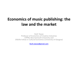 Economics of music publishing: the law and the market