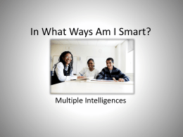 Multiple Intelligences Powerpoint