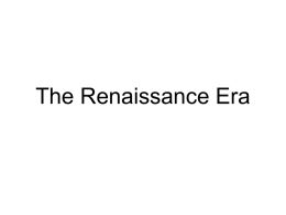 The Renaissance Era - davenantperformingarts