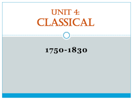 Unit 4: Classical