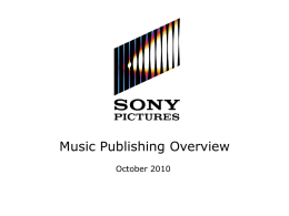 Music Publishing Overview