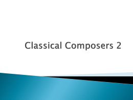 Classical Composers 2 - Monroe County Schools