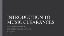 introduction to music clearances