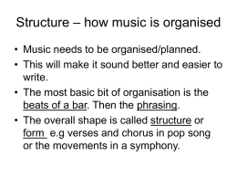 Structure in Music