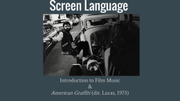 Music in film Lesson