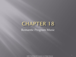 Chapter 18 Romantic Program Music