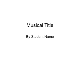 Musical Project Template