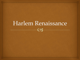 Harlem Renaissance - Princeton High School