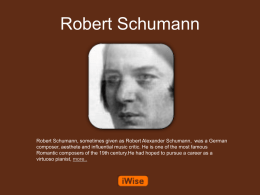 Robert Schumann Powerpoint