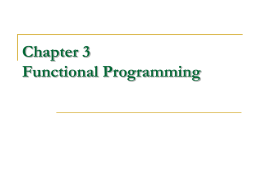 Functional Programming I - National Chung Cheng University