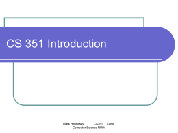 CS 351 Introduction - Maynooth University