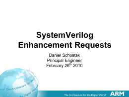 SystemVerilog Enhancement Requests