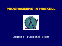Functional Programming - SLU Mathematics and Computer Science