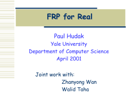 FRP for Real - Computer Science