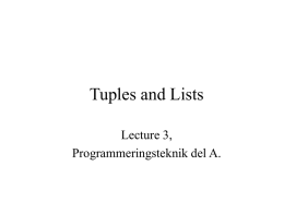 Tuples and Lists(3)
