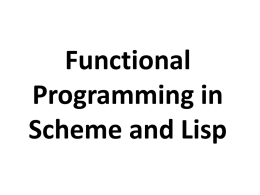 functional prog. in scheme