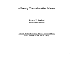 A Faculty Time Allocation Schema Bruce P
