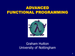 Functional Programming - School of Computer Science