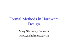 Formal methods at Chalmers