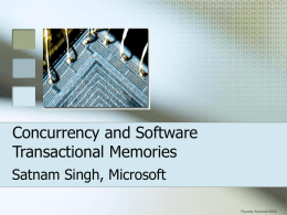 Concurrency and Software Transactional Memories