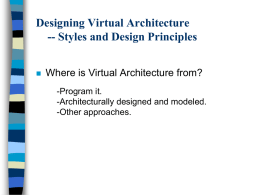 Designing Virtual Architecture