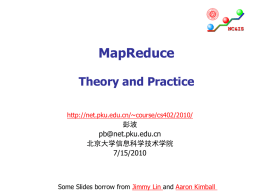 Lecture2-Basic MapReduce Algorithm Design