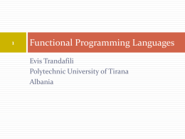 What is a Functional Language?