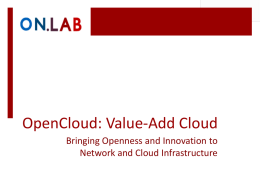 Value Added Cloud (ONRC, October 2014)