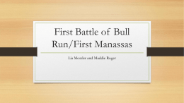 First Battle of Bull Run/First Manassas