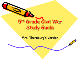 Civil War Study Guide - Fulton County Schools