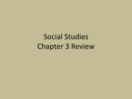 Social Studies Chapter 1 Review