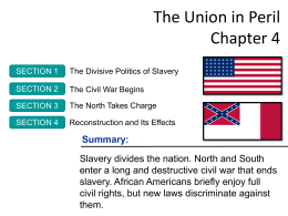 The Union in Peril Chapter 4 - Welcome to American Studies
