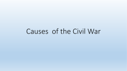 Causes of the Civil War