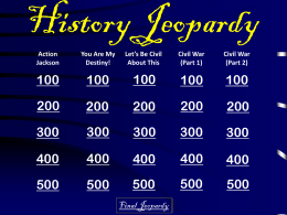 Jeopardy - Mere History