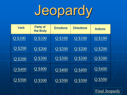 Jeopardy - PBworks