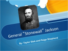 genral stonewall jackson