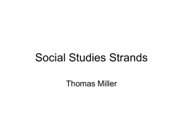 Social Studies Strands - Wright State University