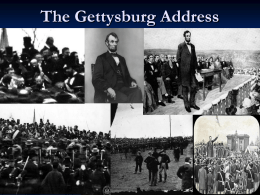The Gettysburg Address Delivered at the dedication of the Soldiers