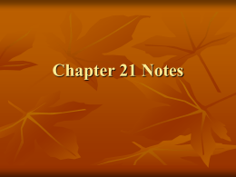 Chapter 21 Notes - Spokane Public Schools