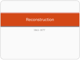 Reconstruction - Warren County Schools