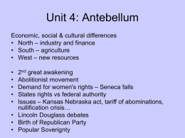 Antebellum - Progressives