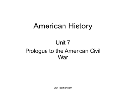 Prologue to the Civil War ppt