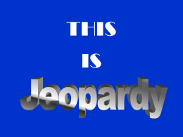 Jeopardy VS