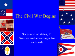 Secession Leads to Civil War PPT