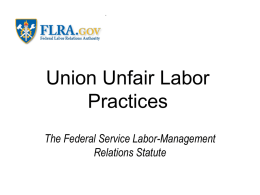 duty of fair representation - Federal Labor Relations Authority