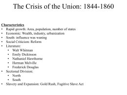 Fall 2015 The Crisis of the Union- 1844