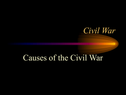 13 Causes of the Civil War
