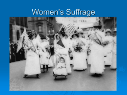 Women`s Suffrage